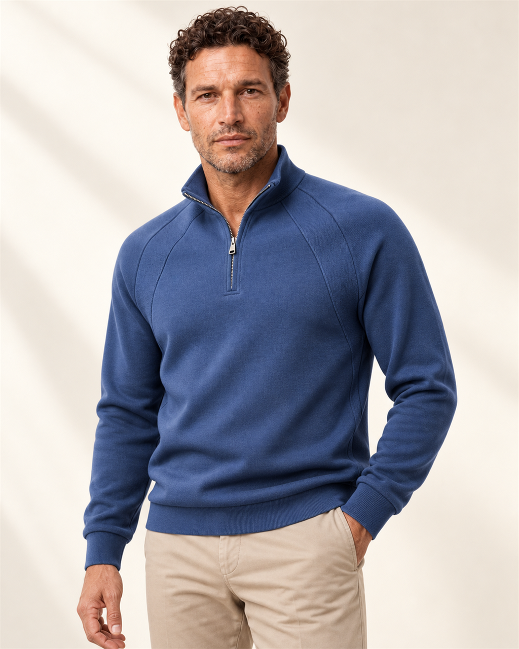 Jersey Raglán Lennox de Media Cremallera