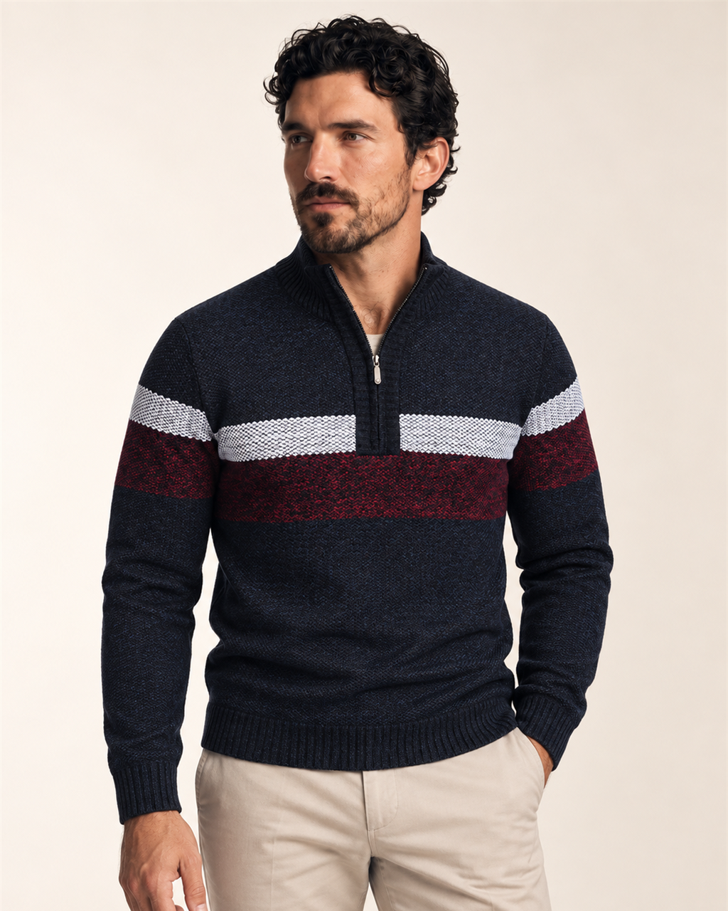 Jersey Emmett Forrado en Fleece de Media Cremallera