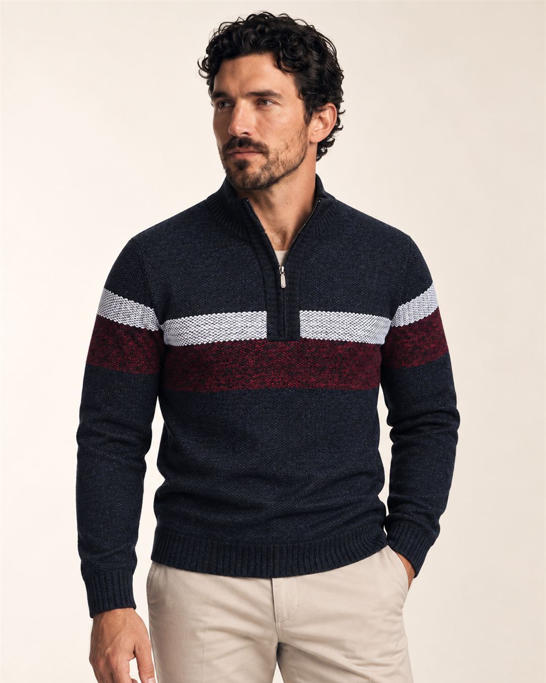 Jersey Emmett Forrado en Fleece de Media Cremallera