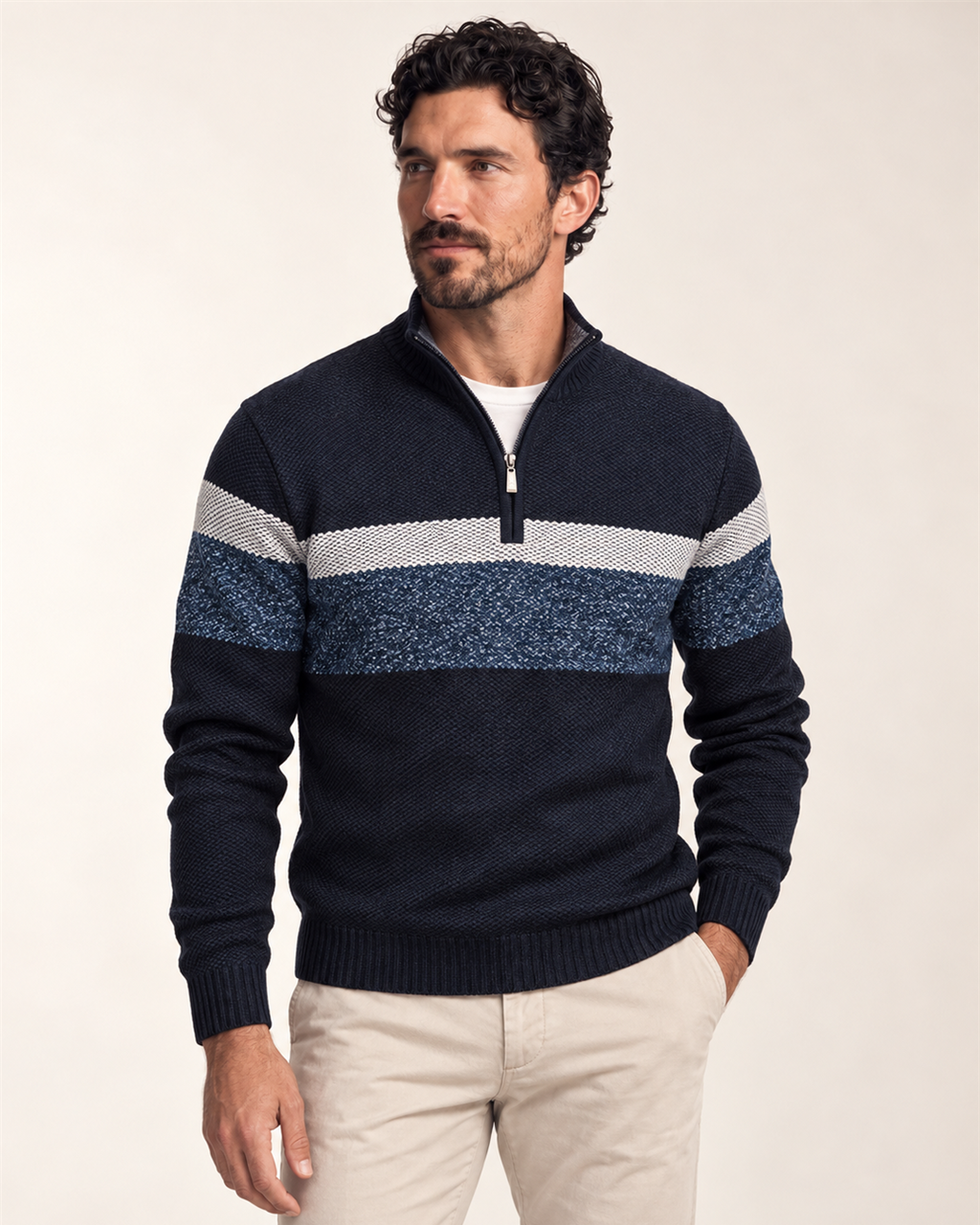 Jersey Emmett Forrado en Fleece de Media Cremallera