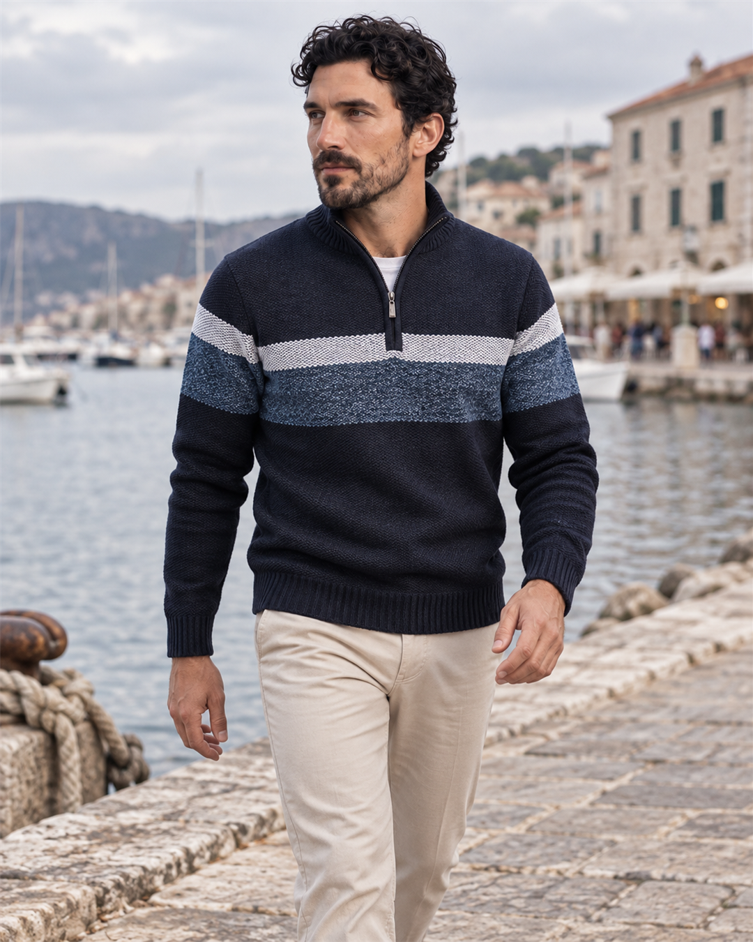 Jersey Emmett Forrado en Fleece de Media Cremallera