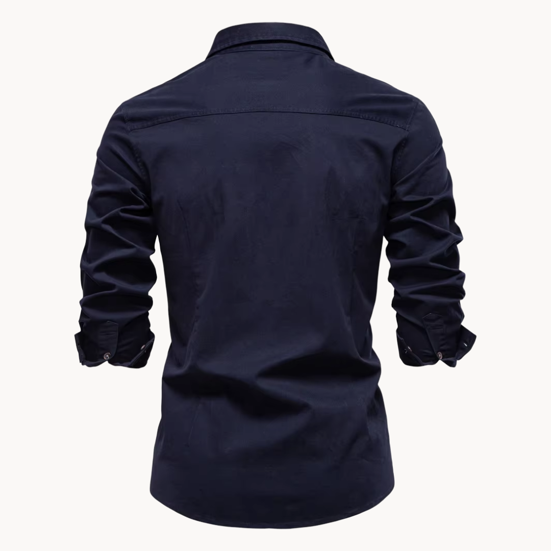 Camisa Hartley de Algodón con Bolsillo