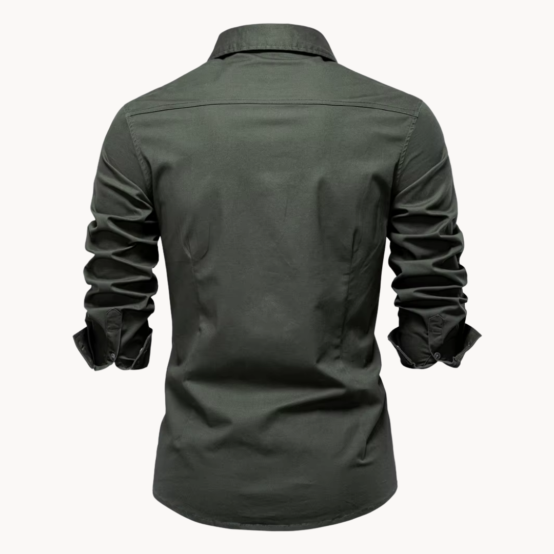 Camisa Hartley de Algodón con Bolsillo