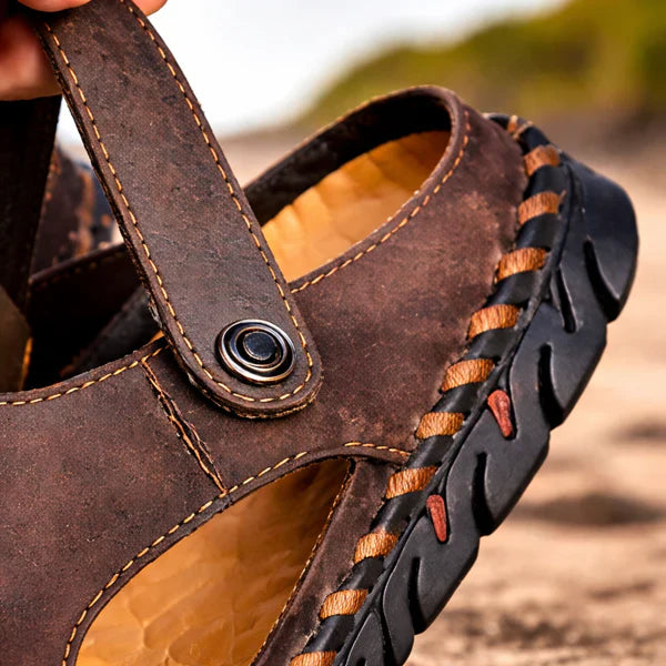 Valentino™ | Sandalias Playeras de Cuero Premium