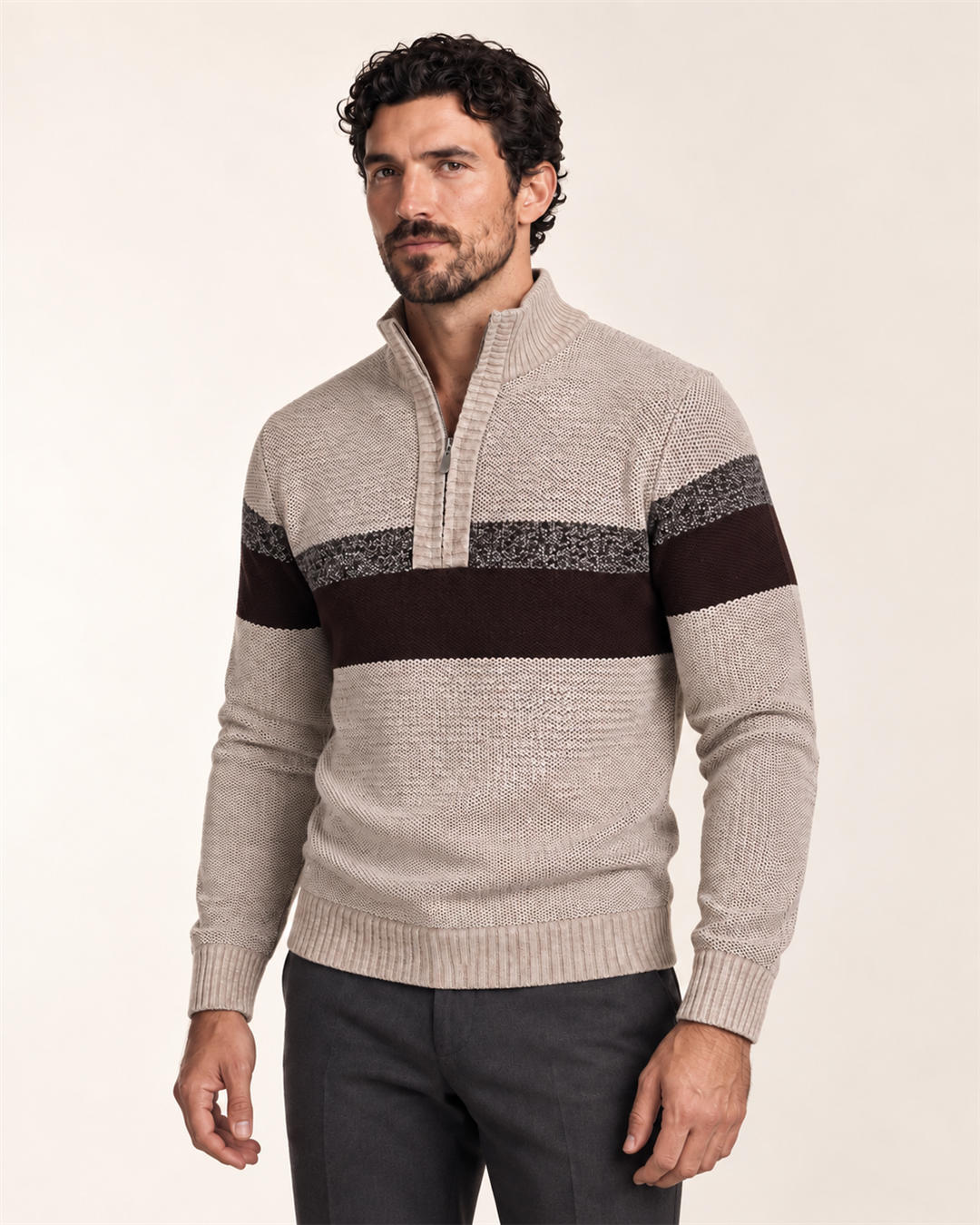 Jersey Emmett Forrado en Fleece de Media Cremallera