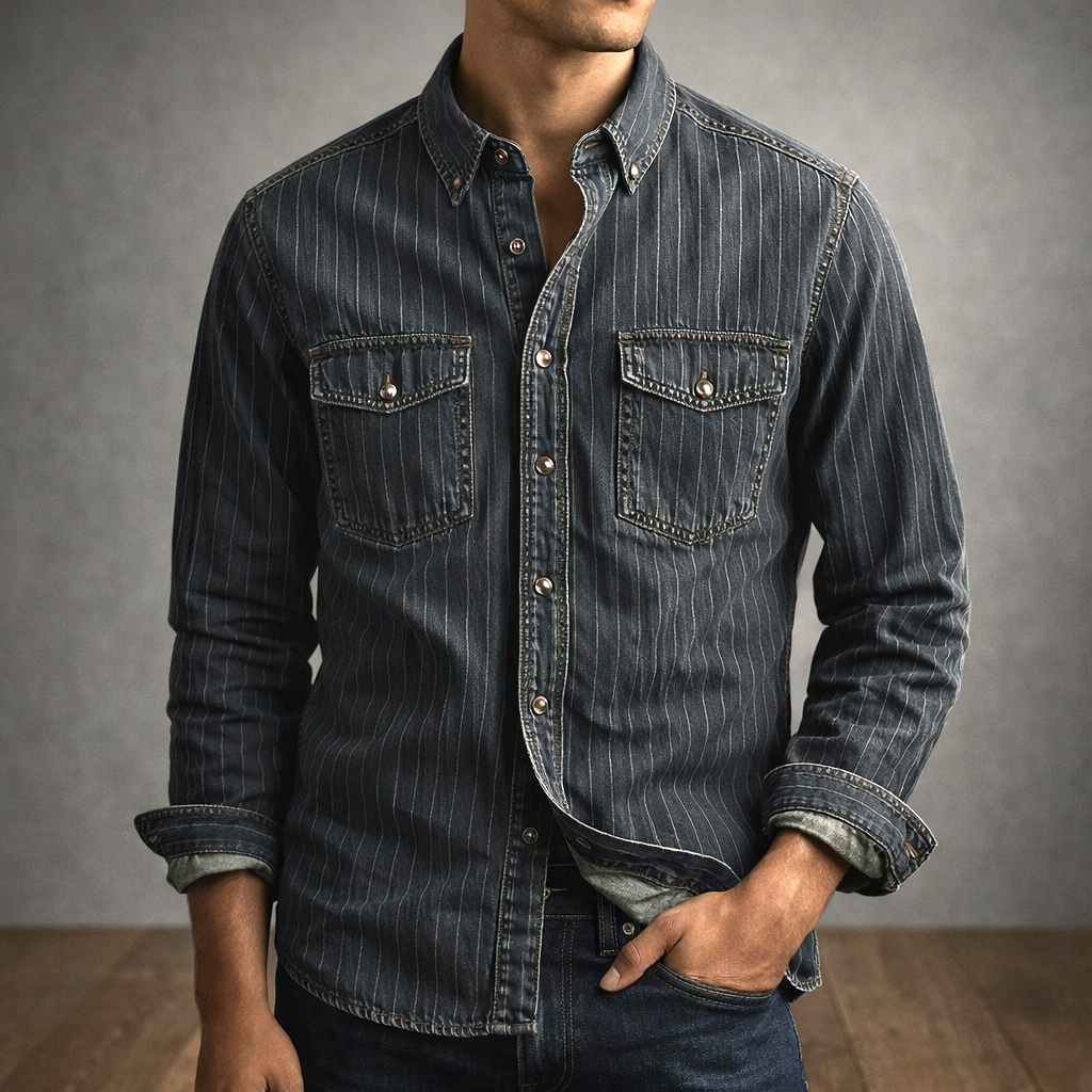 Pedro - CAMISA DE MANGA LARGA A RAYAS PARA HOMBRE