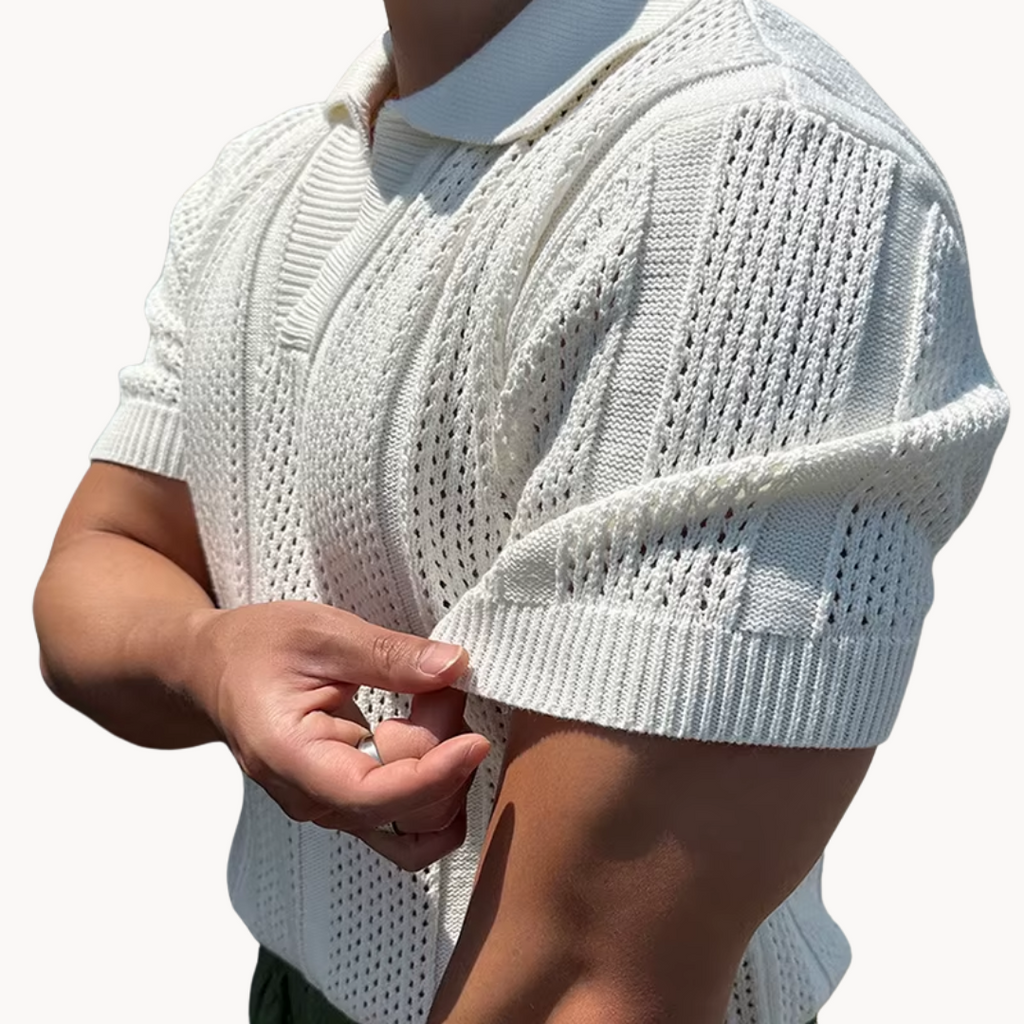 Camisa de Malla Aurel Cuello Abierto