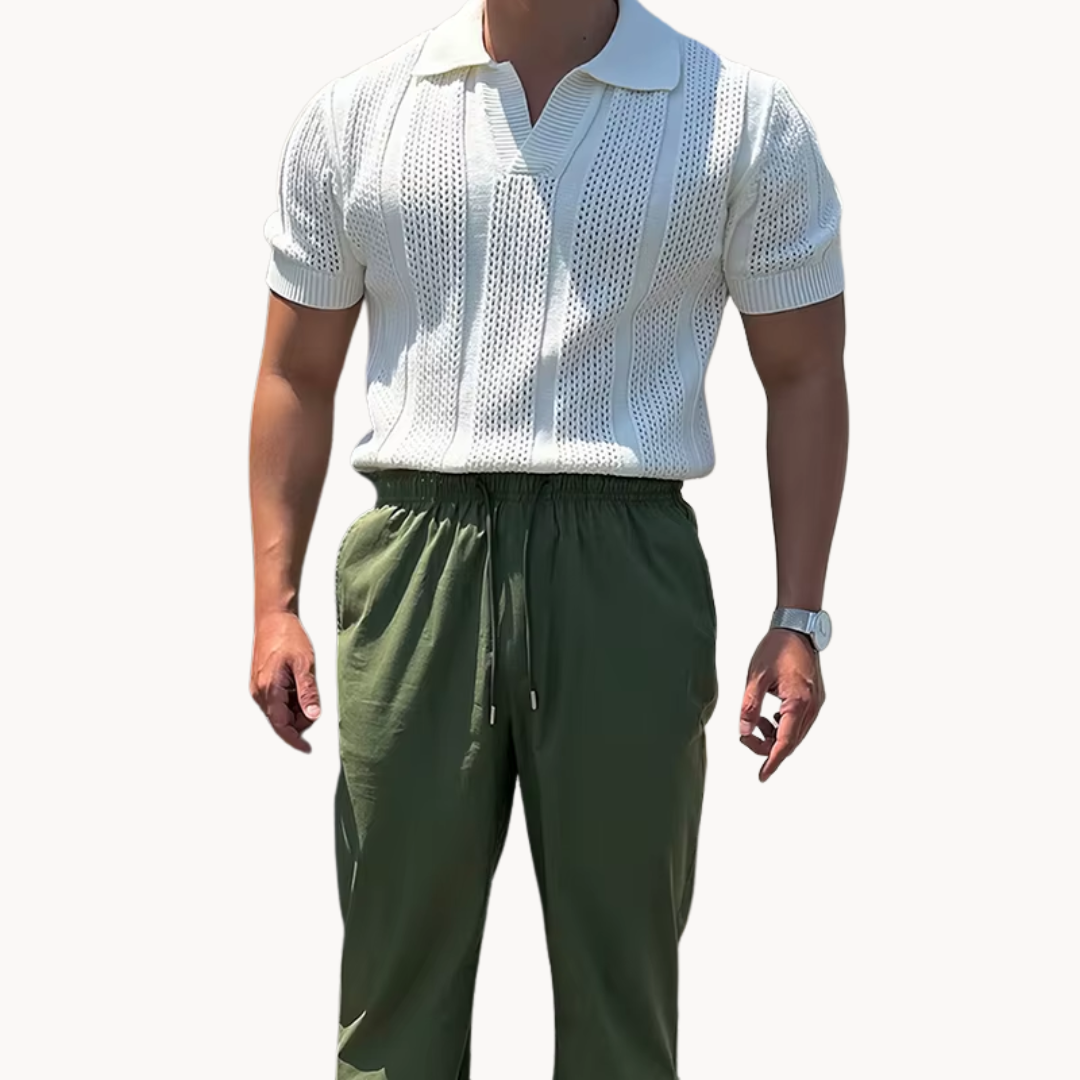 Camisa de Malla Aurel Cuello Abierto