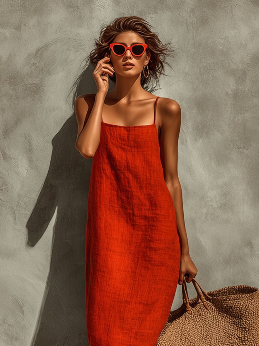 Sofi | Vestido para Mujer con Tirantes Finos y Escote Cuadrado