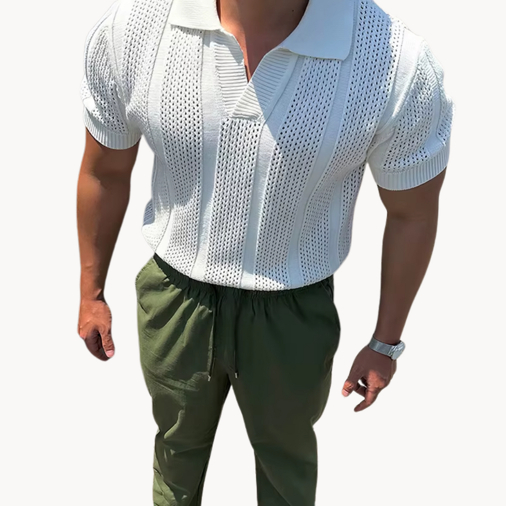 Camisa de Malla Aurel Cuello Abierto