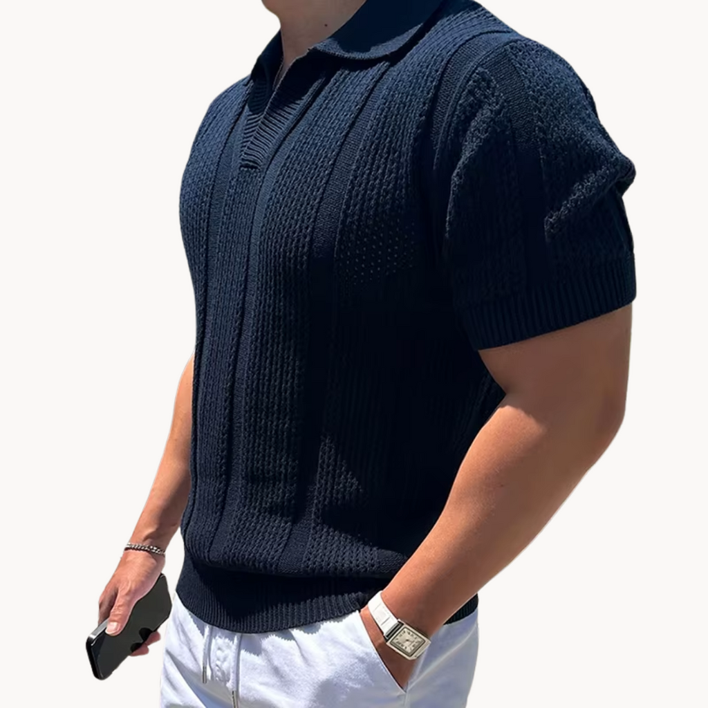 Camisa de Malla Aurel Cuello Abierto