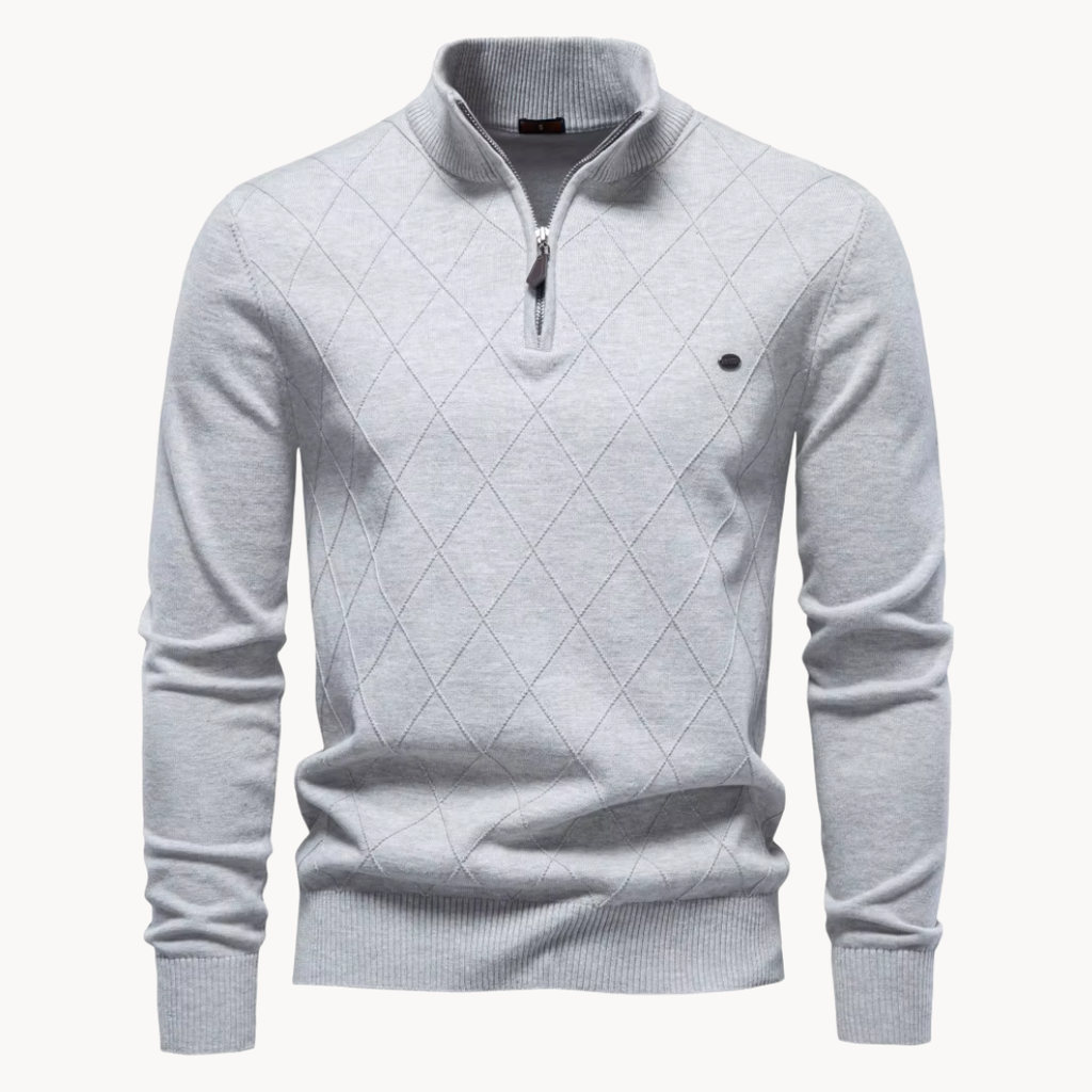 Jersey Winslow Argyle de Media Cremallera
