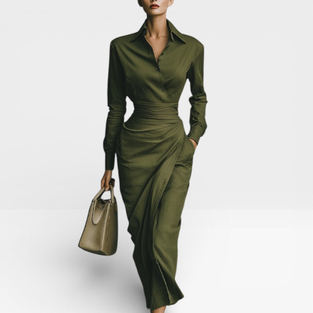 Carolina – Vestido Olive Elegance