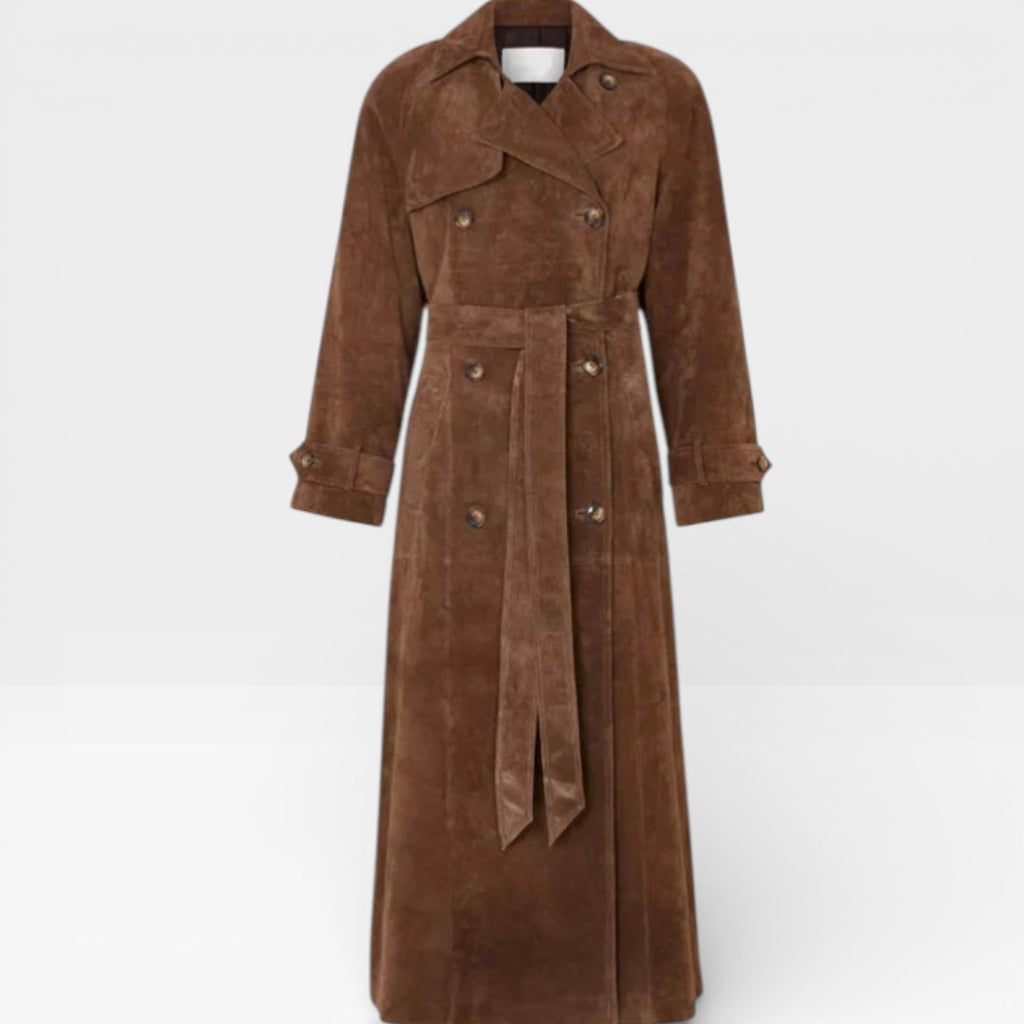 Carolina – Abrigo Suede Elegance