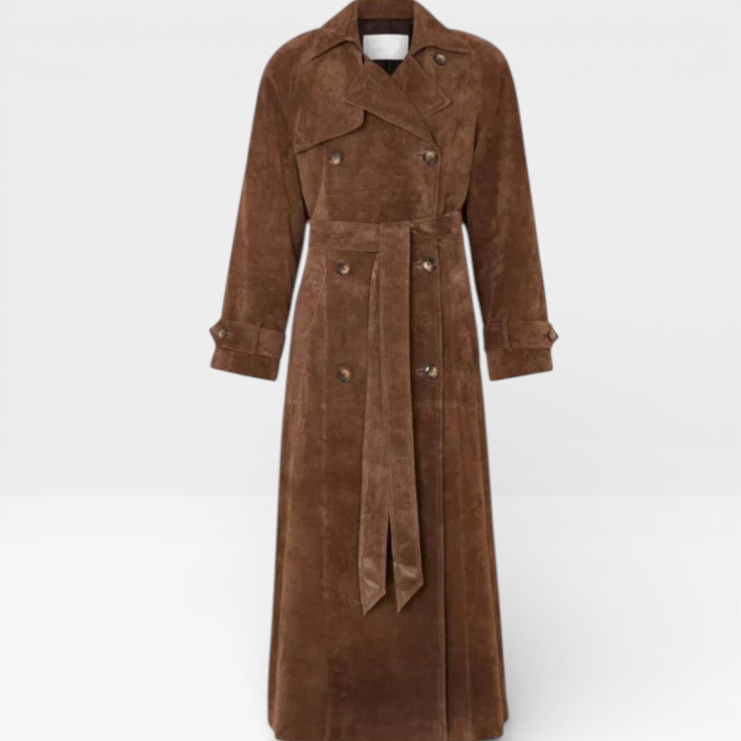 Carolina – Abrigo Suede Elegance