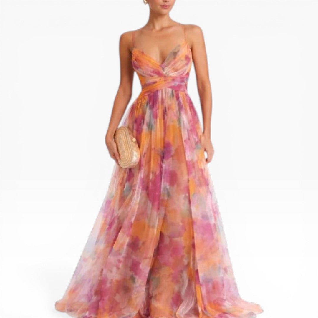 Claudia | Vestido Largo Floral Elegance