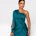 Elena – Vestido Emerald Elegance