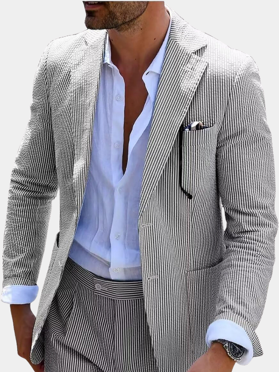 Hugo - TRAJE DE RAYAS DE VERANO (PANTALÓN + CHAQUETA)