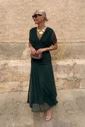 Luisa™ -  Elegante Vestido Largo de Fiesta Con Escote En V