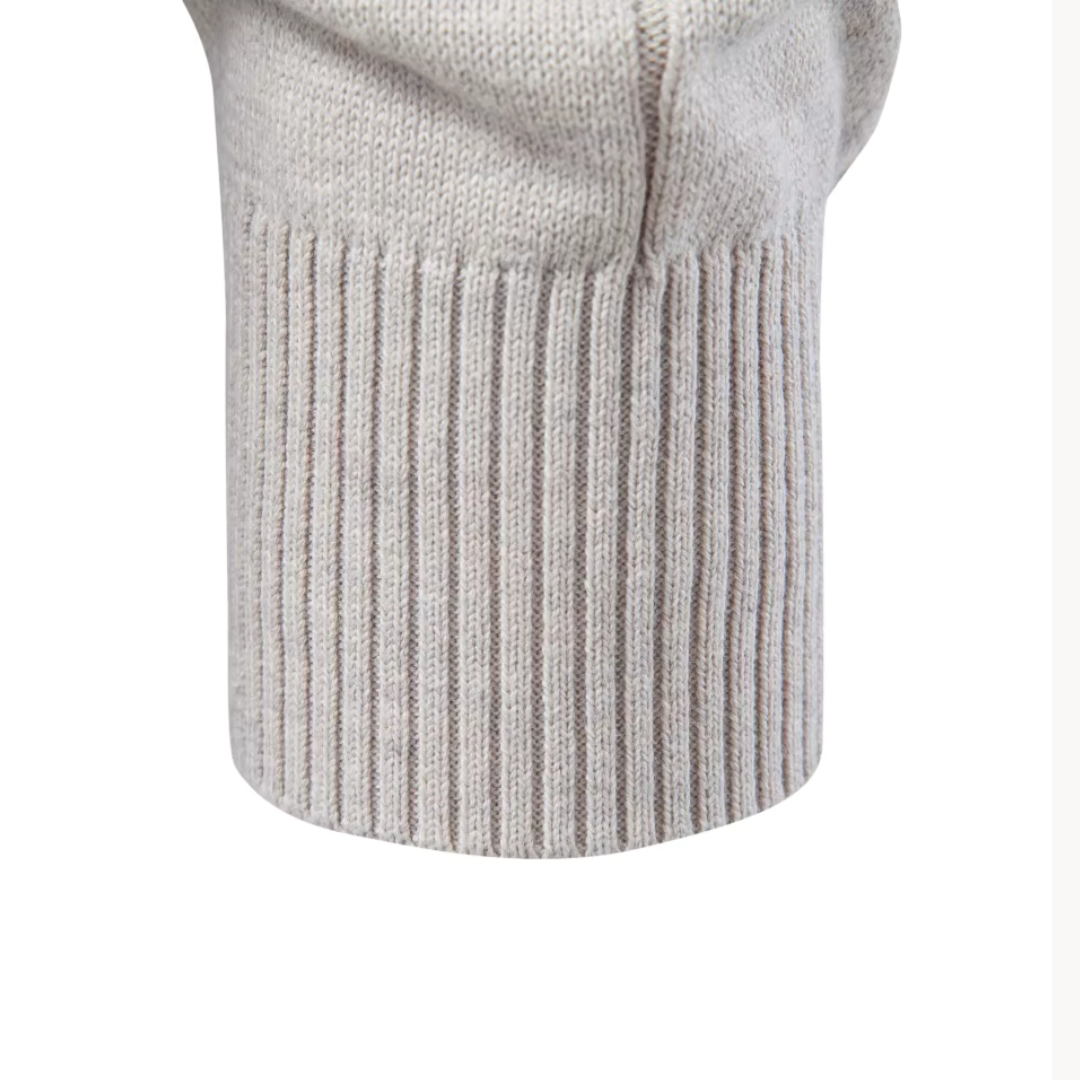 Jersey Ledger de Canalé con Media Cremallera