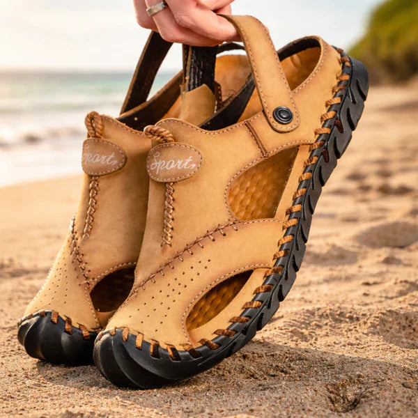 Valentino™ | Sandalias Playeras de Cuero Premium