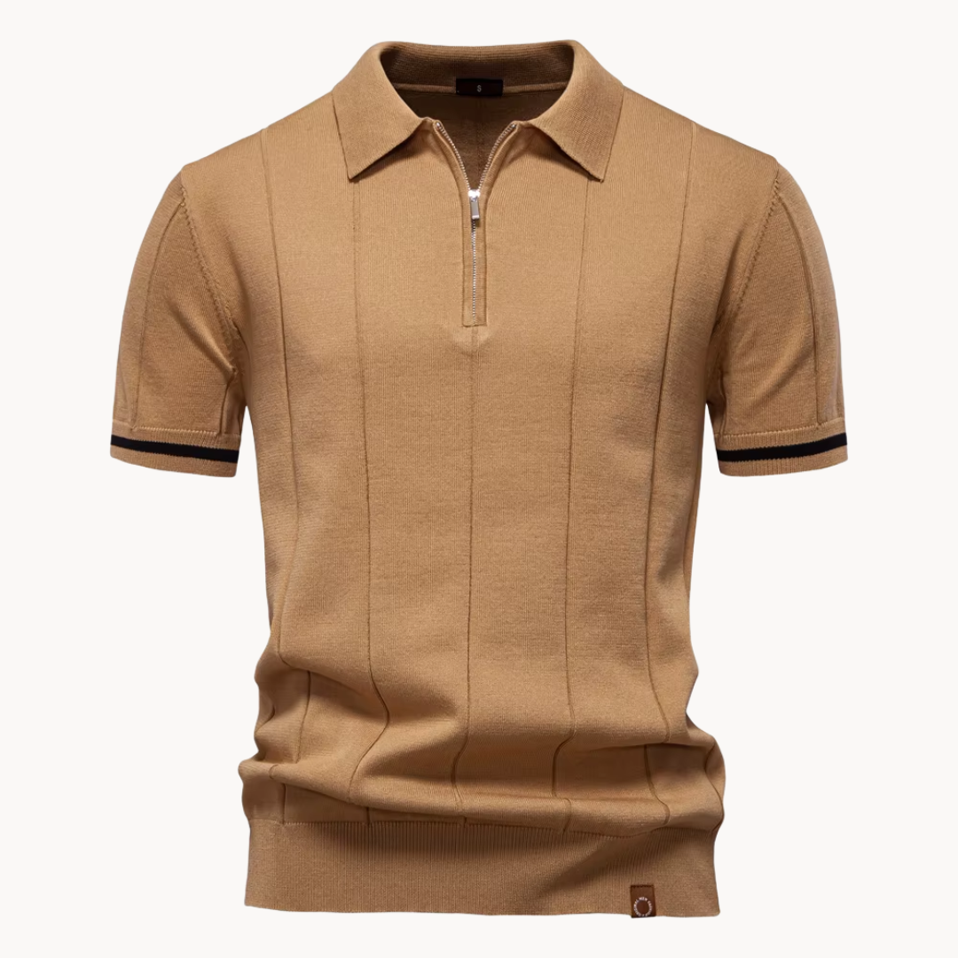 Polo Callahan de Punto con Cremallera