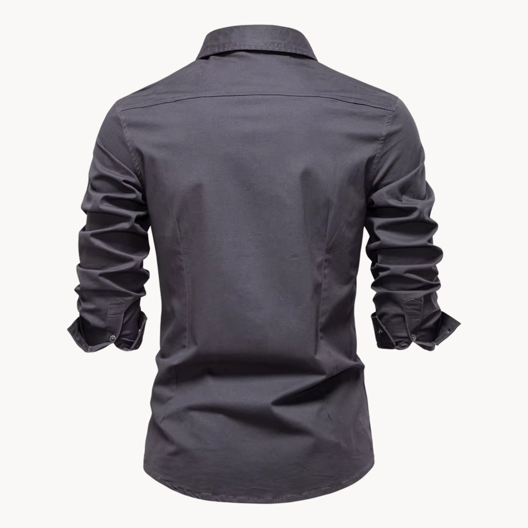 Camisa Hartley de Algodón con Bolsillo