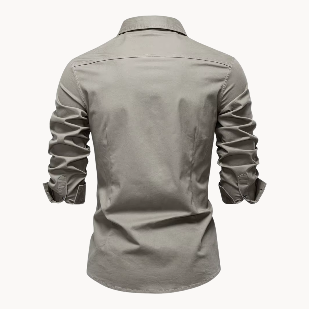 Camisa Hartley de Algodón con Bolsillo