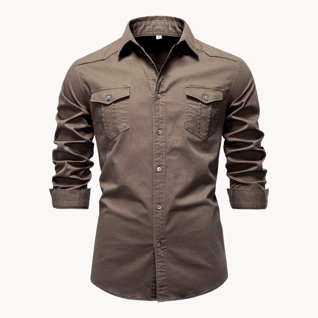 Camisa Hartley de Algodón con Bolsillo