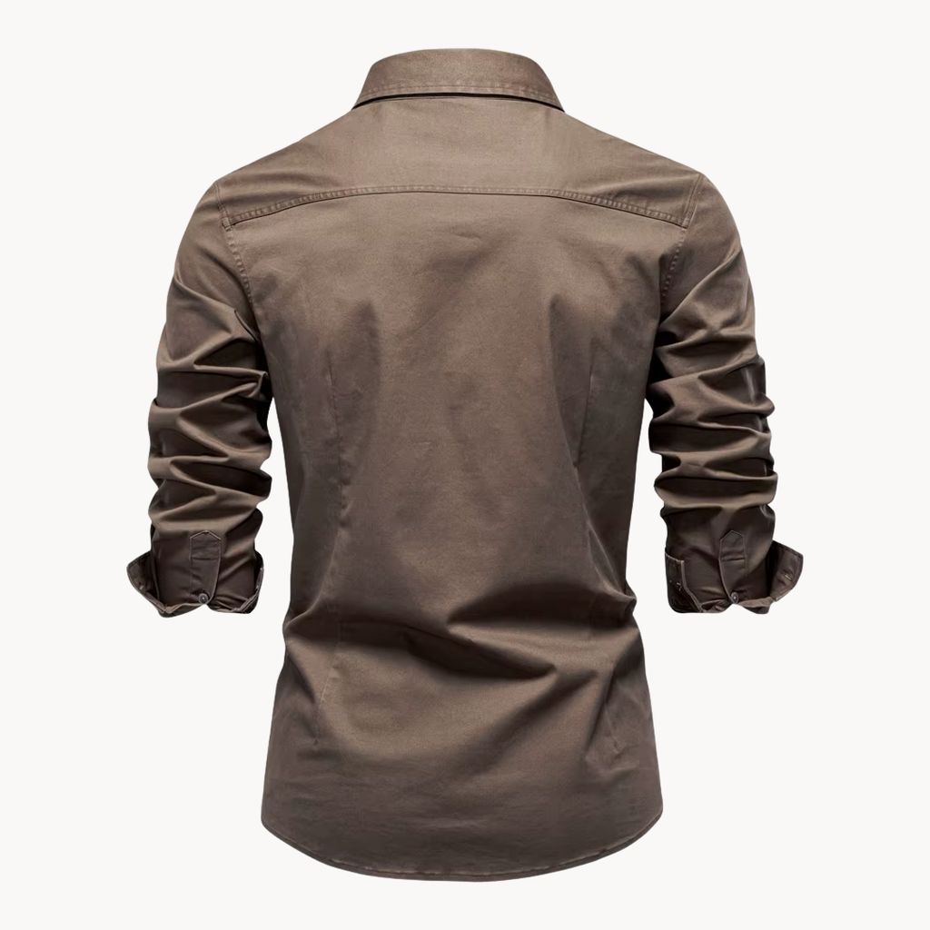 Camisa Hartley de Algodón con Bolsillo