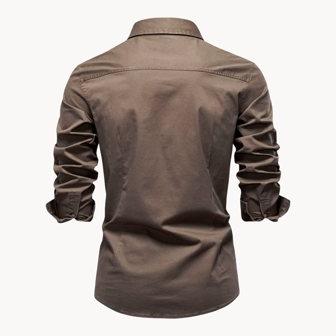 Camisa Hartley de Algodón con Bolsillo
