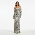 Amara | Vestido Maxi Ceñido de Mujer con Corte Corazón y Abertura Delantera