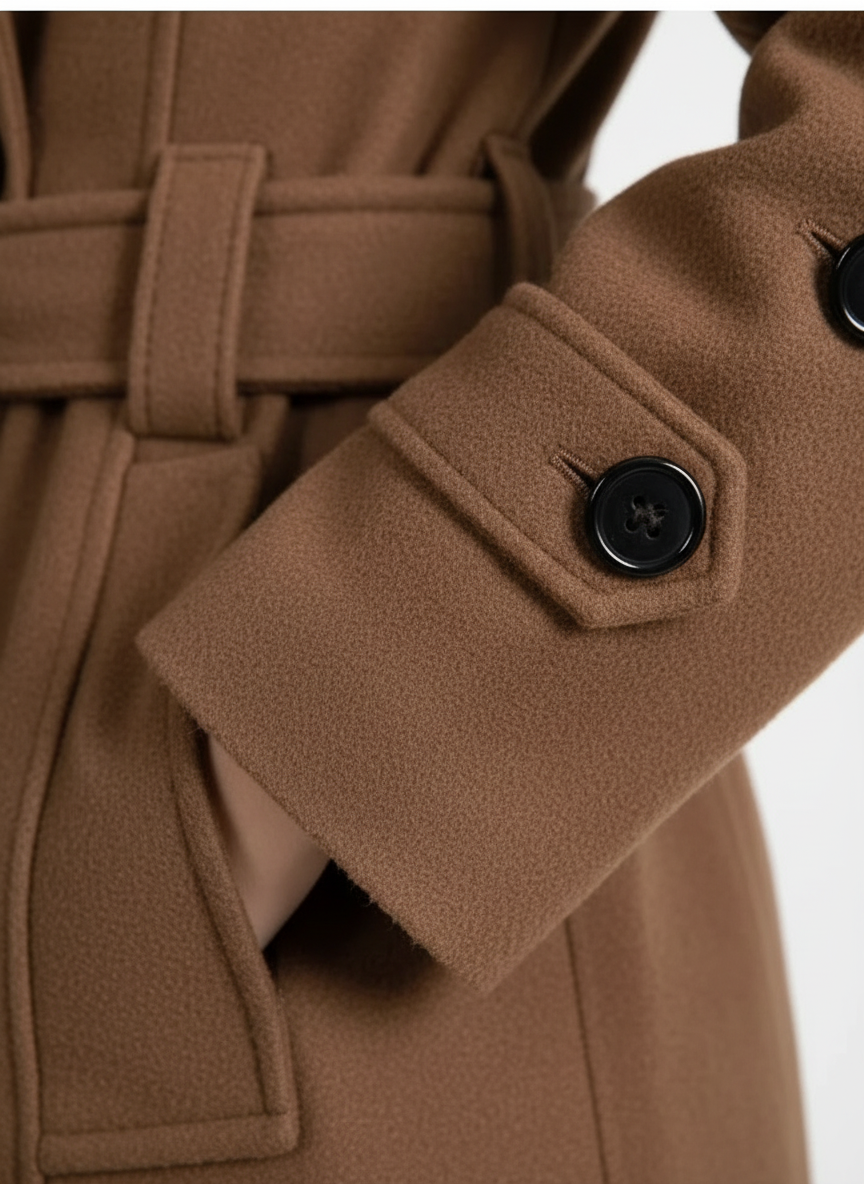 Amara | Abrigo Trench de Mujer con Doble Botonadura y Cintura con Cinturón