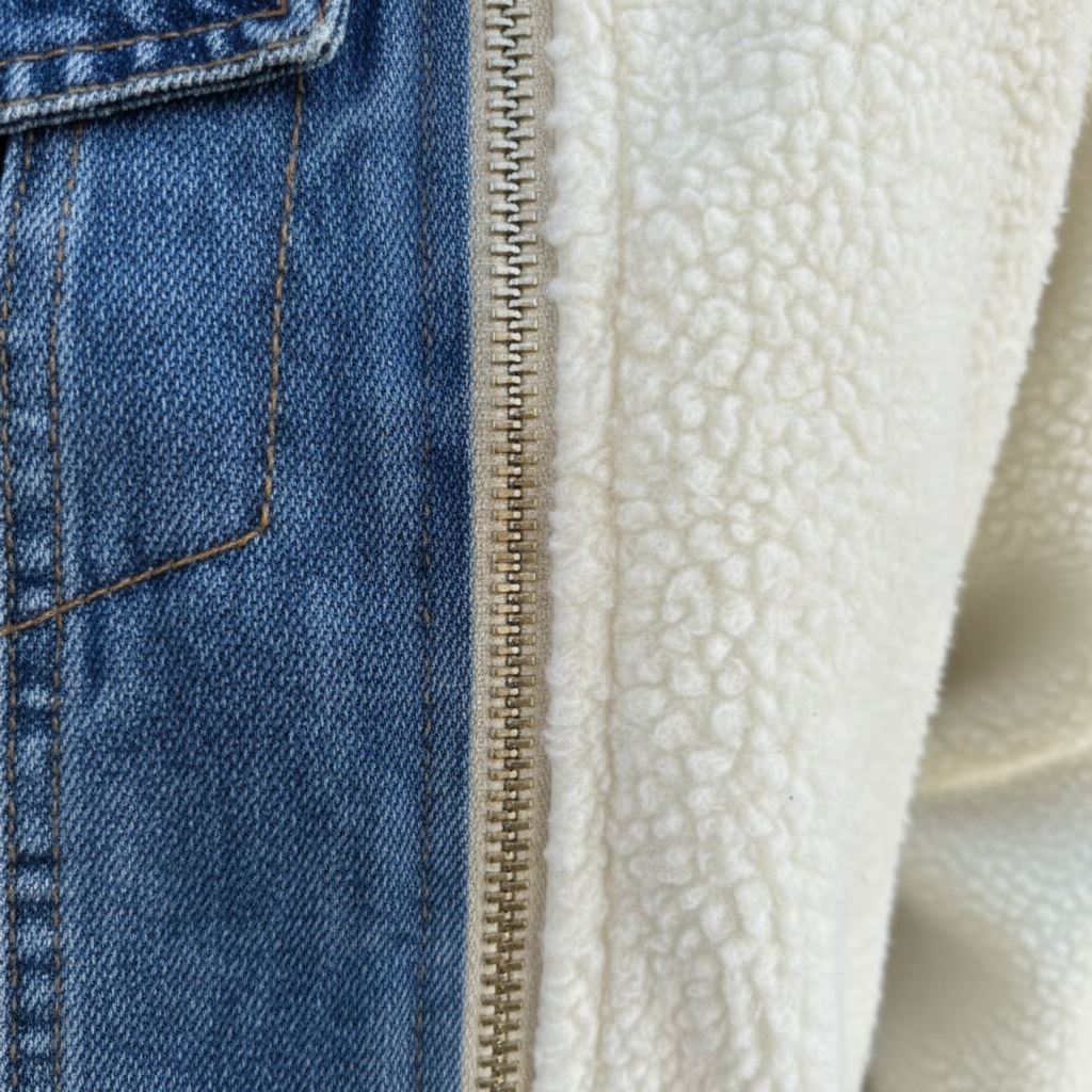 Ava | Chaqueta Sherpa de Mujer con Cierre de Cremallera y Bolsillos en el Pecho | Casual