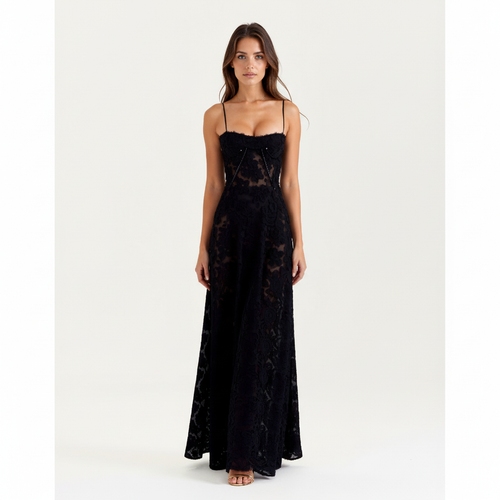 Ava | Vestido de Mujer para Invitada de Boda con Tirantes Finos y Cuerpo Drapeado | Elegante