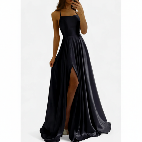 Ava | Vestido de Mujer para Invitada de Boda con Tirantes Finos y Abertura Lateral | Elegante