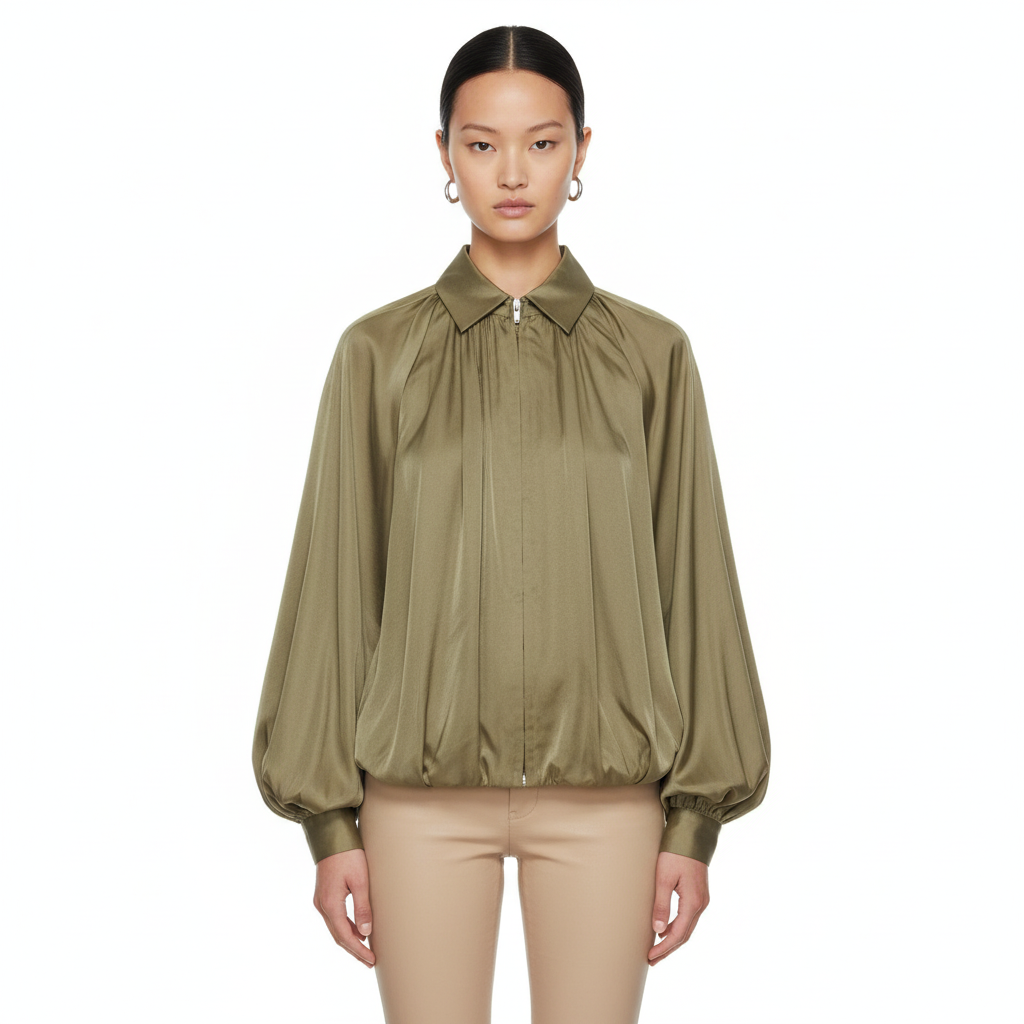 Avery | Chaqueta Bomber de Mujer con Cierre de Cremallera y Manga Larga | Casual