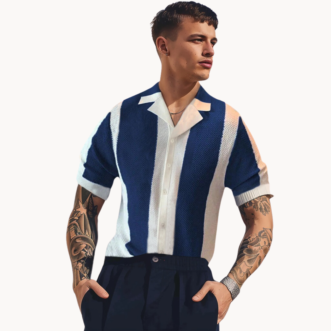 Camisa de Punto a Rayas Mariner