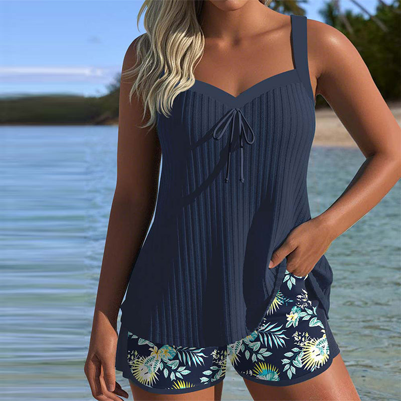 VALERIA® | TANKINI RAYAS ESTILIZANTE + SHORT