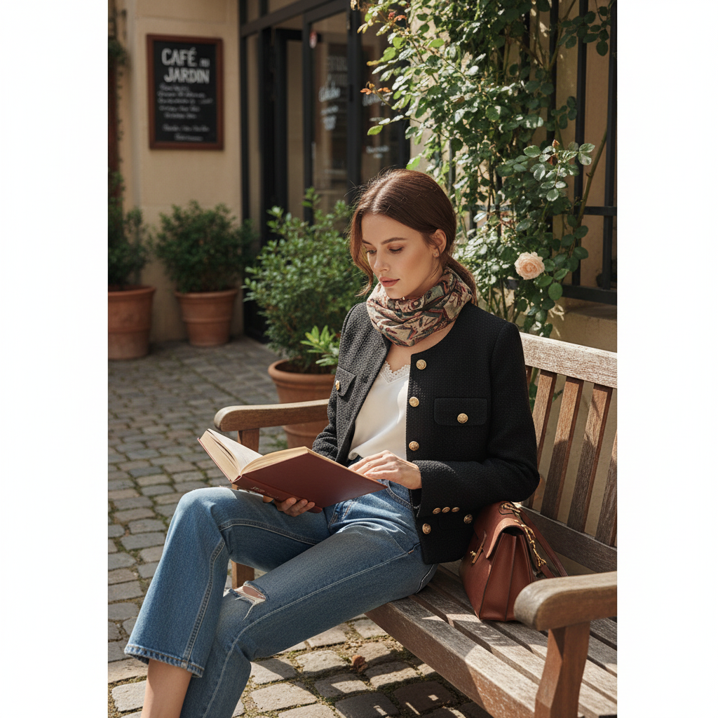 Brielle | Chaqueta Bomber de Mujer con Botones Delanteros y Bolsillos de Parche | Chic