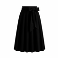 Charlotte | Falda Midi de Mujer con Diseño Plisado y Detalle de Lazo en la Cintura | Elegante