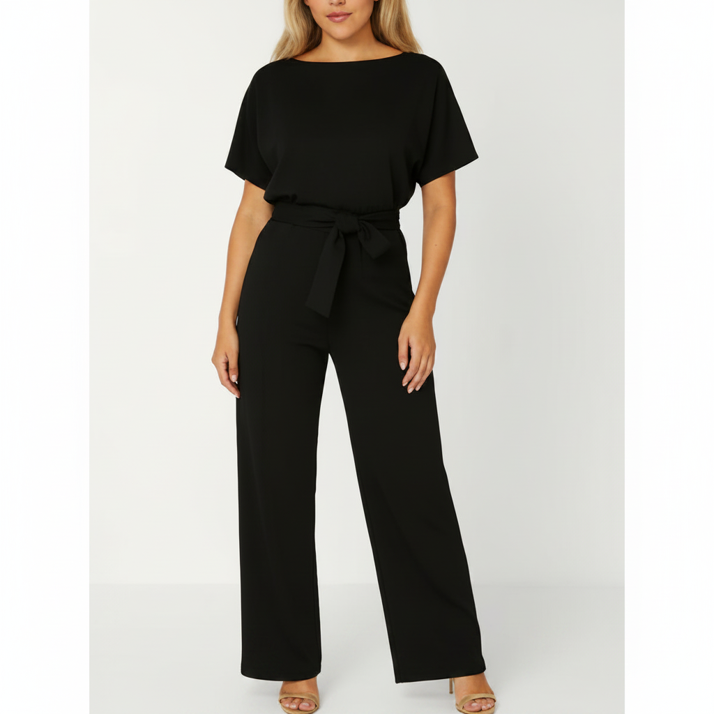 Charlotte | Mono de Mujer de Manga Corta con Cintura Anudada | Casual