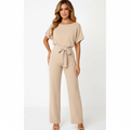 Charlotte | Mono de Mujer de Manga Corta con Cintura Anudada | Casual