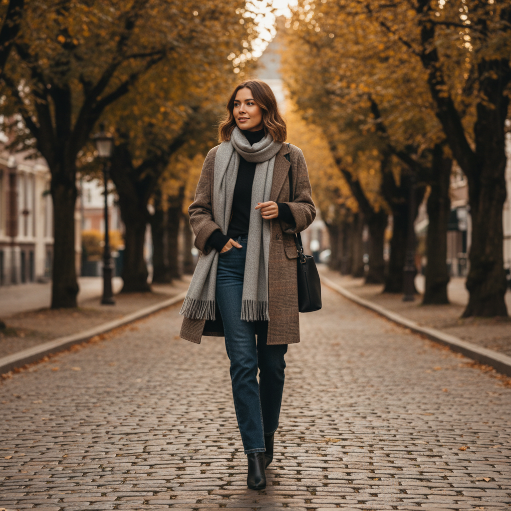 Charlotte | Abrigo Trench de Mujer con Solapa de Pico y Bolsillos de Parche | Clásico