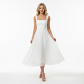 Charlotte | Vestido de Mujer para Invitada de Boda con Escote Cuadrado y Falda Acampanada | Elegante
