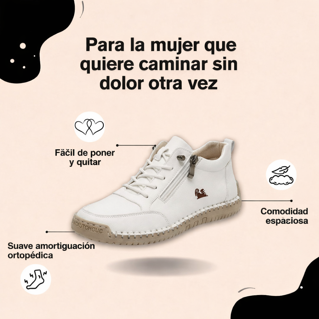 Mila  – Zapatillas Ortopédicas Con Cremallera