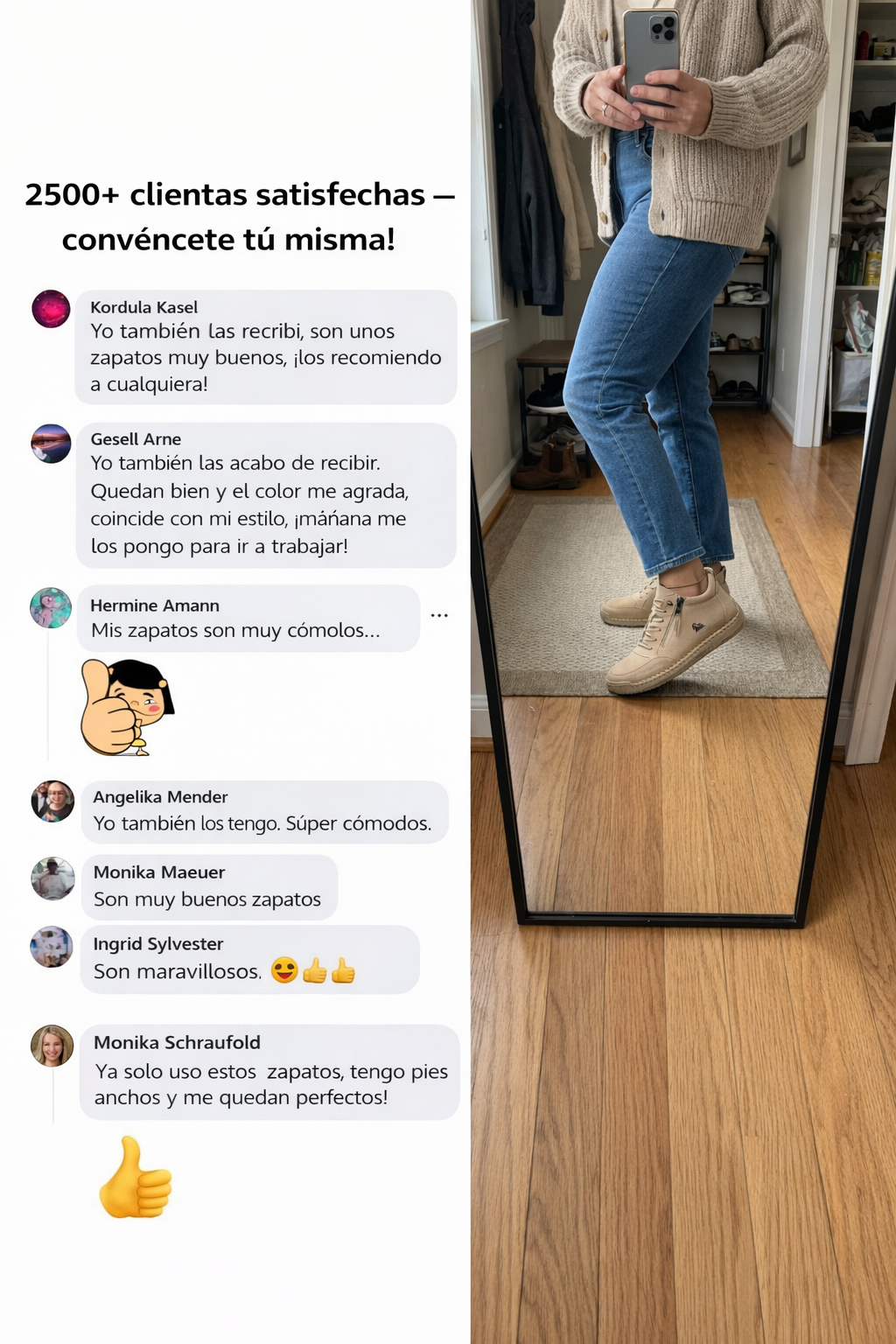 Mila  – Zapatillas Ortopédicas Con Cremallera