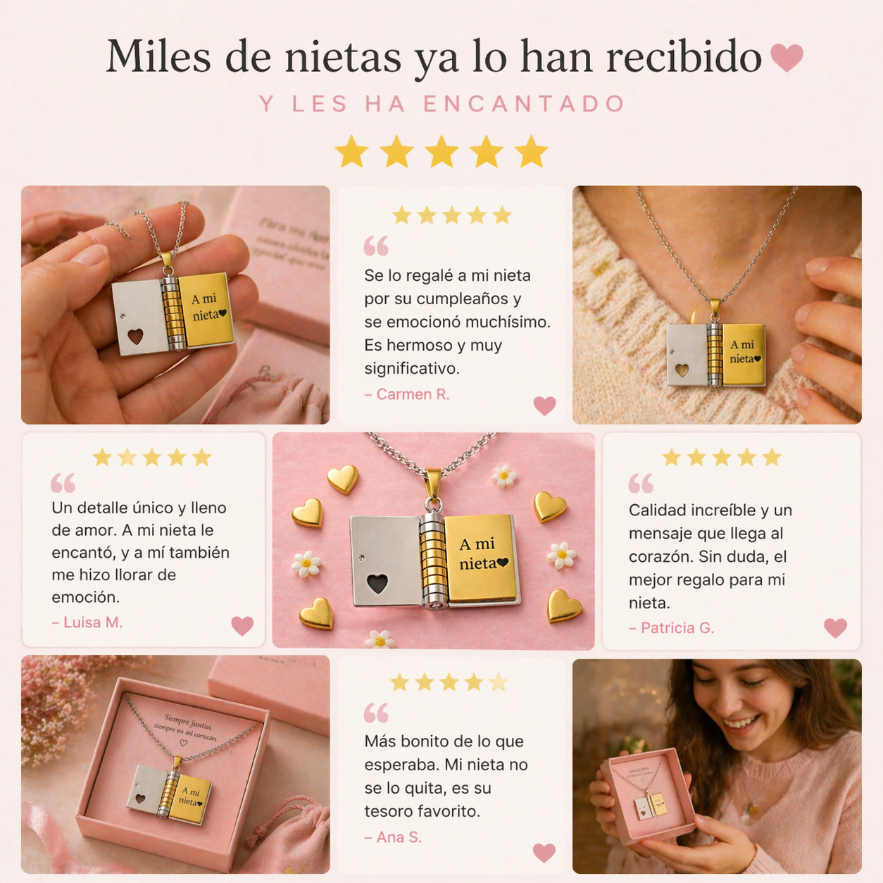 Libro Collar - Mi Pequeña Estrella para Mi Nieta