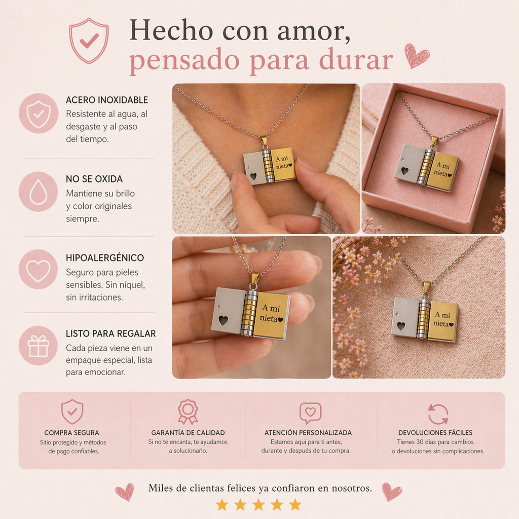 Libro Collar - Mi Pequeña Estrella para Mi Nieta