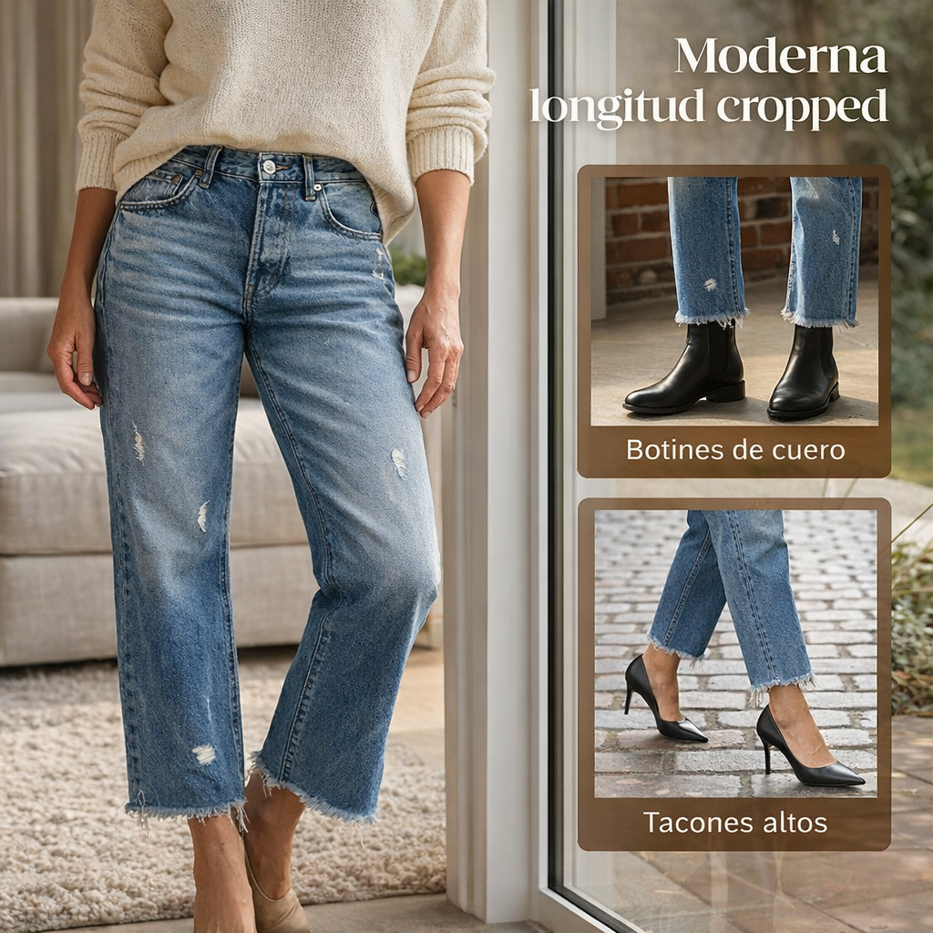 Eva - Vaqueros Classic Cropped